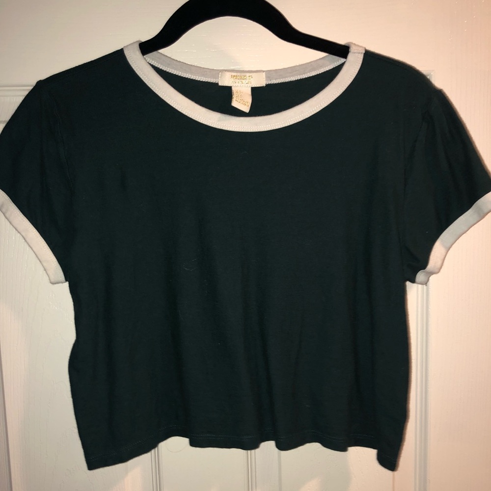 Green crop top